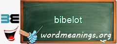 WordMeaning blackboard for bibelot